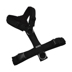 BUMER Hundegeschirr, Softshell: schwarz, Gurtband: PREMIUM Pitch Black